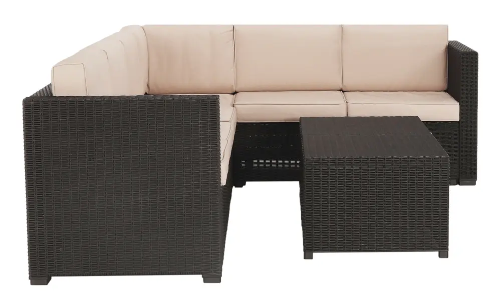 Set mobilier da gradina Tempo Kondela Roden (Brown/Beige) - 4