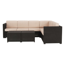 Set mobilier da gradina Tempo Kondela Roden (Brown/Beige) Thumb