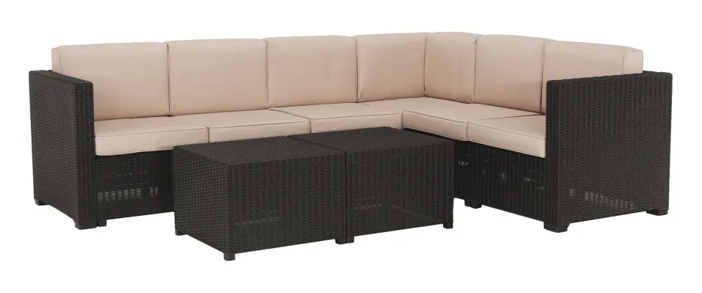 Set mobilier da gradina Tempo Kondela Roden (Brown/Beige) - 2