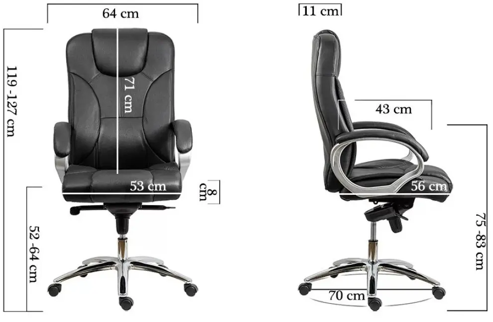 Кресло Prestige Chairs OFF 5860 (Black) - 8