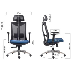 Кресло Prestige Chairs SYYT 9501 (Blue/Black) Thumb
