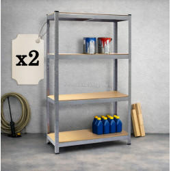 Набор стеллажей Plonos PL-702 470200-2 (Inox/Beige)