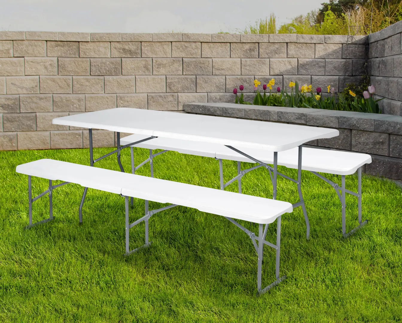 Set mobilier de gradina Plonos 440300 (White)