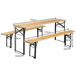 Set mobilier de gradina Costway OP70433 (Natural/Black) Thumb