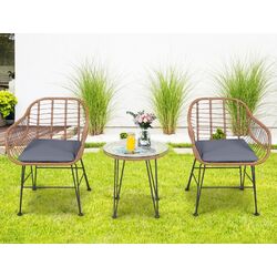 Set mobilier de gradina Costway OP70837GR (Brown/Grey)