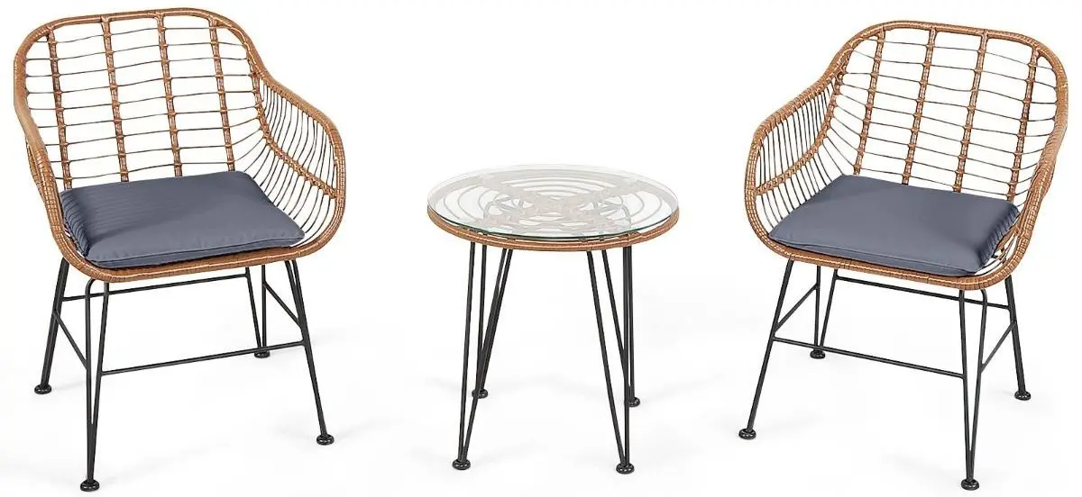 Set mobilier de gradina Costway OP70837GR (Brown/Grey)