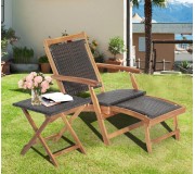 Set mobilier de gradina Costway HW70244 (Brown/Natural)