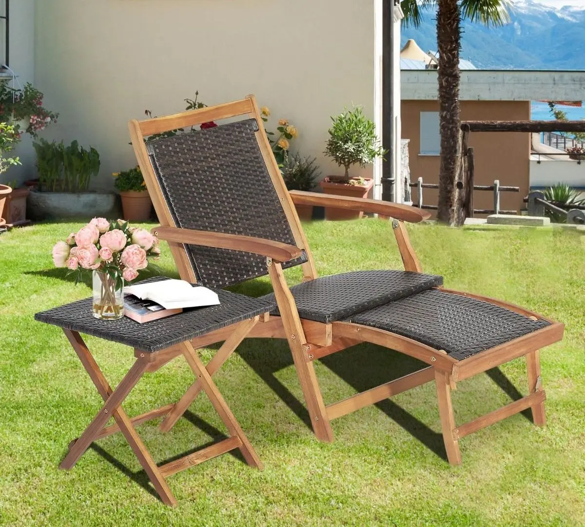 Комплект садовой мебели Costway HW70244 (Brown/Natural)