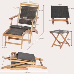 Комплект садовой мебели Costway HW70244 (Brown/Natural) Thumb