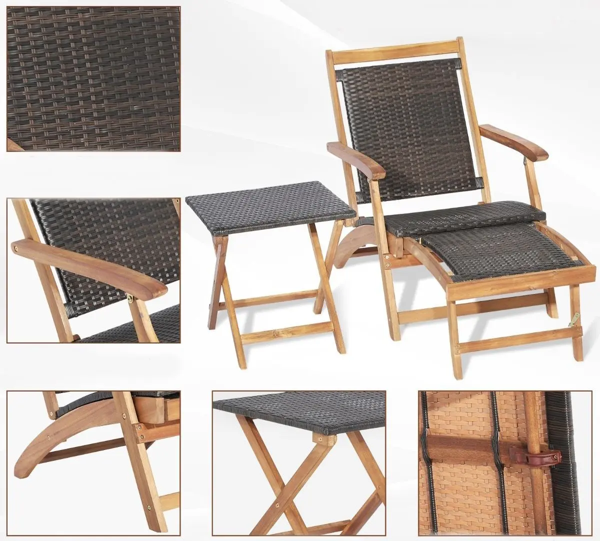 Комплект садовой мебели Costway HW70244 (Brown/Natural)