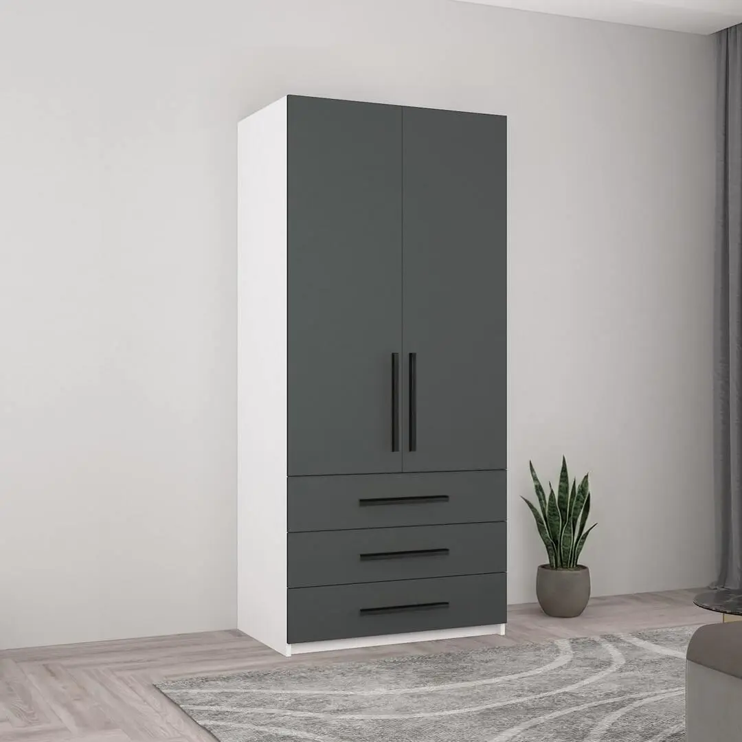 Шкаф Mobildor Smart-Home полки/ящики 0.80x0.56x2.0 (White/Anthracite)