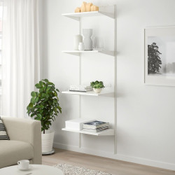 Стеллаж Ikea Boaxel 1 секция/полки 62x40x201 (Белый)