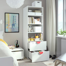 Стеллаж Ikea Smastad/Platsa 2 ящика/гладкий фасад 60x57x181 (Белый) Thumb