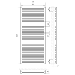 Полотенцесушитель Laris Solar P20 500x1200 (Chrome) Thumb