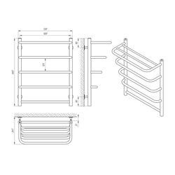 Uscator de prosoape Laris Standart P5 Shelf 500х660 (Chrome) Thumb