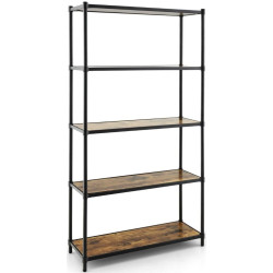 Etajera Costway JV10678DK (Rustic Brown/Black) Thumb