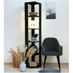 Стеллаж угловой Fabrik Home Henry (Ясень Чёрный)