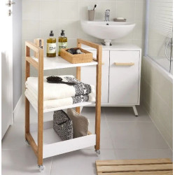 Стеллаж GoodHome Nantua 44.5x80x36 (White/Wood)