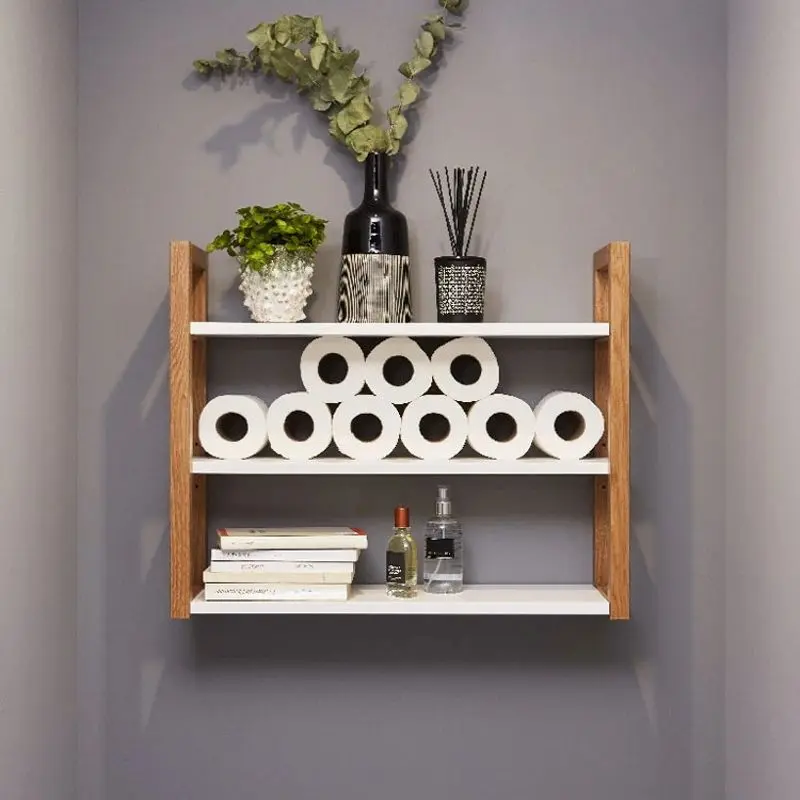 Etajera GoodHome Nantua 64.5x53x20 (White/Wood)