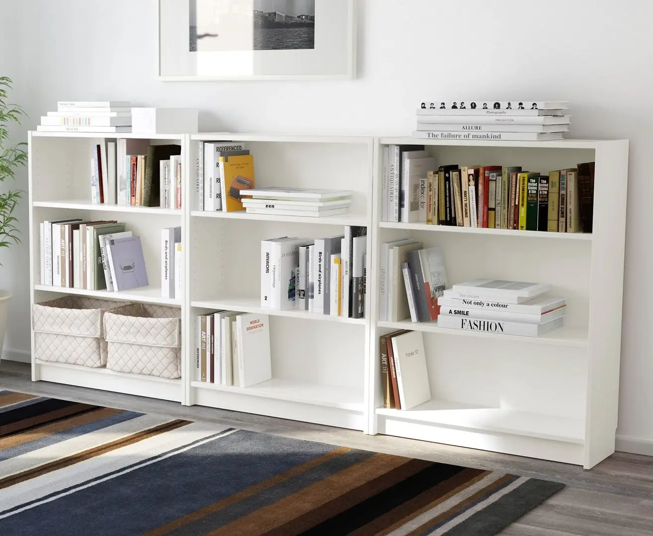 Стеллаж Ikea Billy 240x28x106 (Белый)