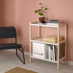 Стеллаж Ikea Ekenbben 70x34x86 (Тополь/Белый)