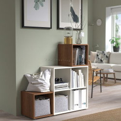 Стеллаж Ikea Eket с ножками 105x35x107 (Белый/Под Орех)