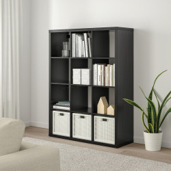 Стеллаж Ikea Kallax 112x147 (Черно-коричневый)
