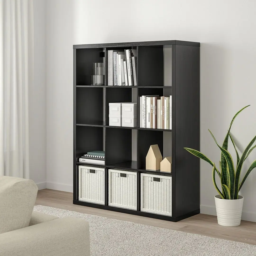 Etajera Ikea Kallax 112x14 (Negru-maro)