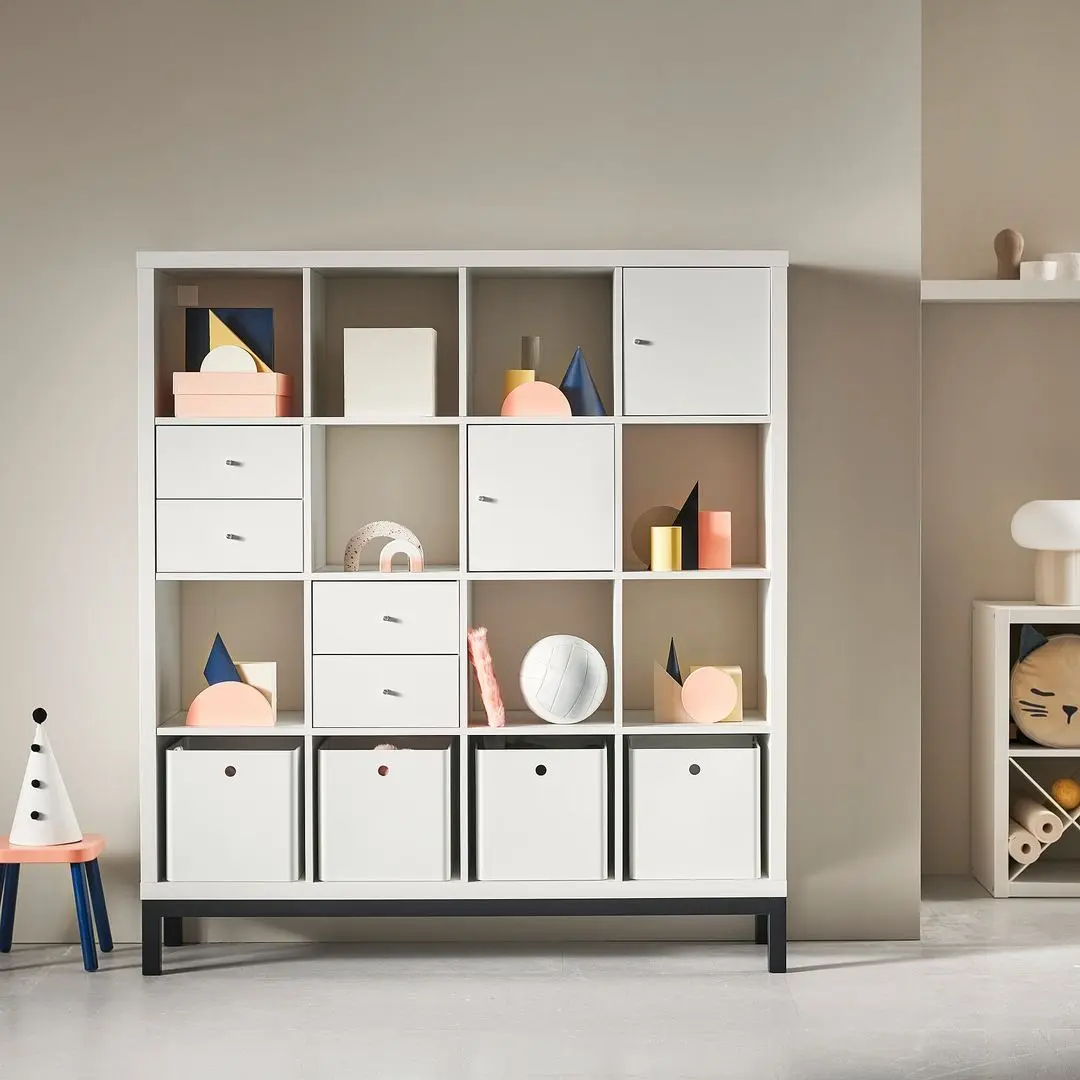 Стеллаж Ikea Kallax 147x164 (Белый/Черный)