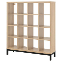 Стеллаж Ikea Kallax 147x164 (Под Беленый Дуб/Черный) Thumb