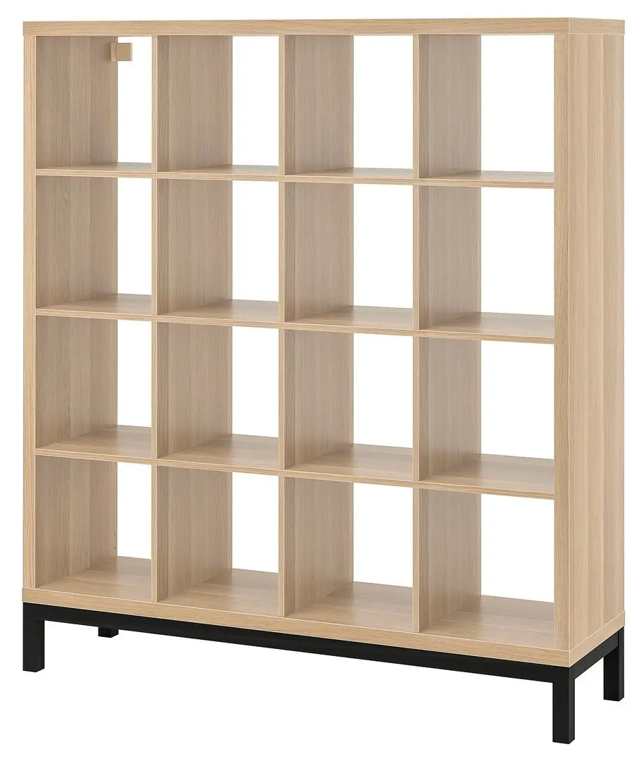 Стеллаж Ikea Kallax 147x164 (Под Беленый Дуб/Черный) - 2