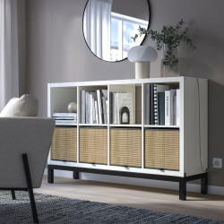Стеллаж Ikea Kallax 147x94 (Белый/Черный)