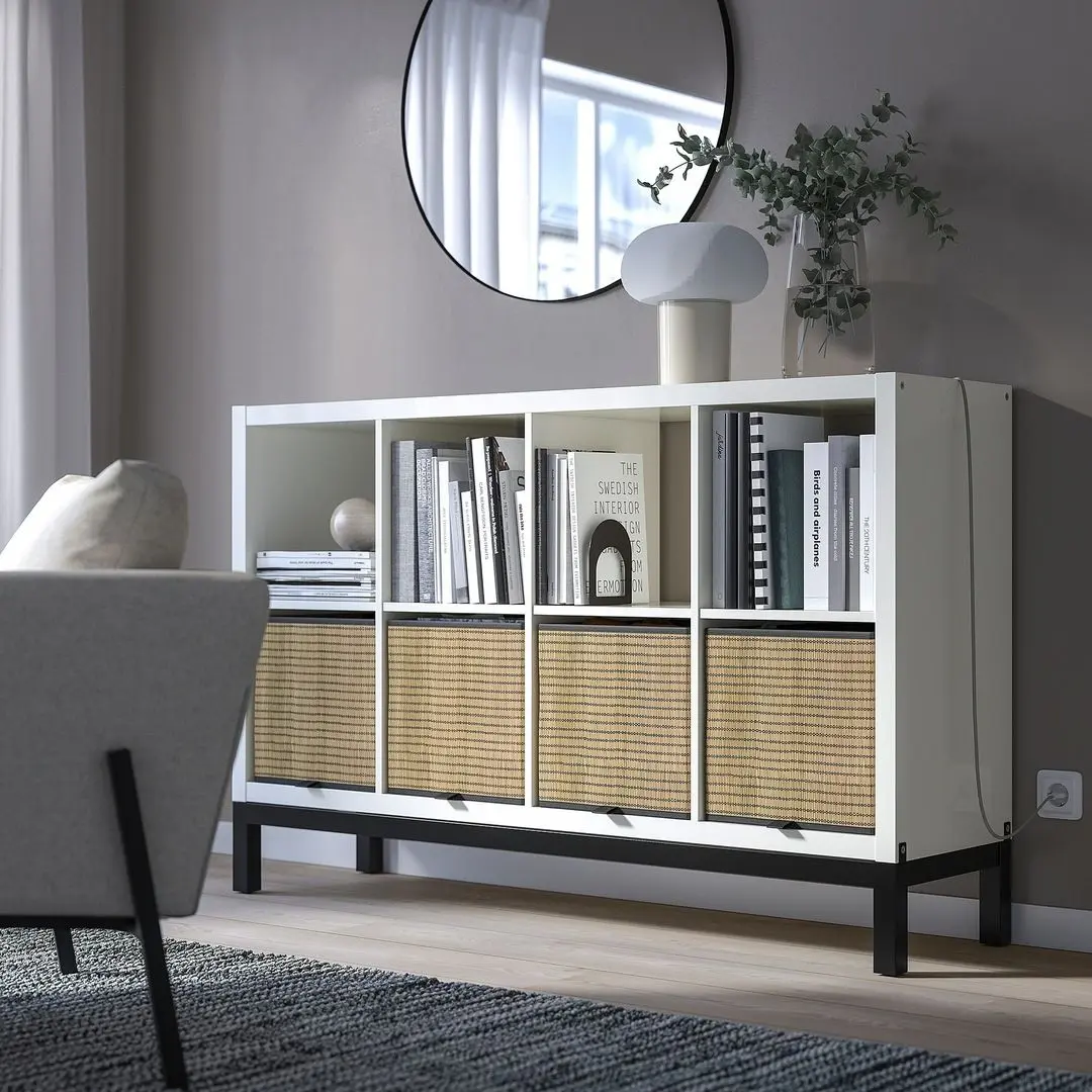 Стеллаж Ikea Kallax 147x94 (Белый/Черный)