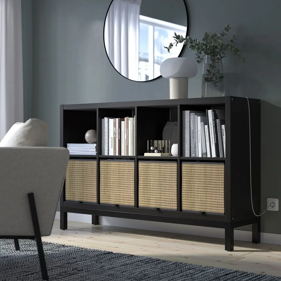 Стеллаж Ikea Kallax 147x94 (Черно-коричневый/Черный)