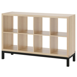 Etajera Ikea Kallax 147x94 (Aspect Stejar Antichizat/Negru) Thumb