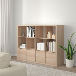 Стеллаж Ikea Kallax 4 вставки 147x112 (Состаренный Дуб)