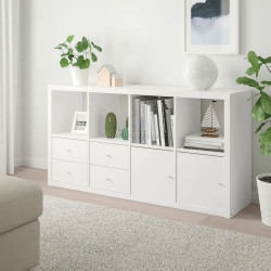 Etajera Ikea Kallax 4 organizatoare 147x112 (Alb)