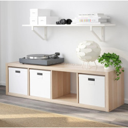 Etajera Ikea Kallax 42x147 (Stejar antichizat) Thumb