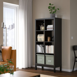 Стеллаж Ikea Kallax 77x164 (Черно-коричневый/Черный)