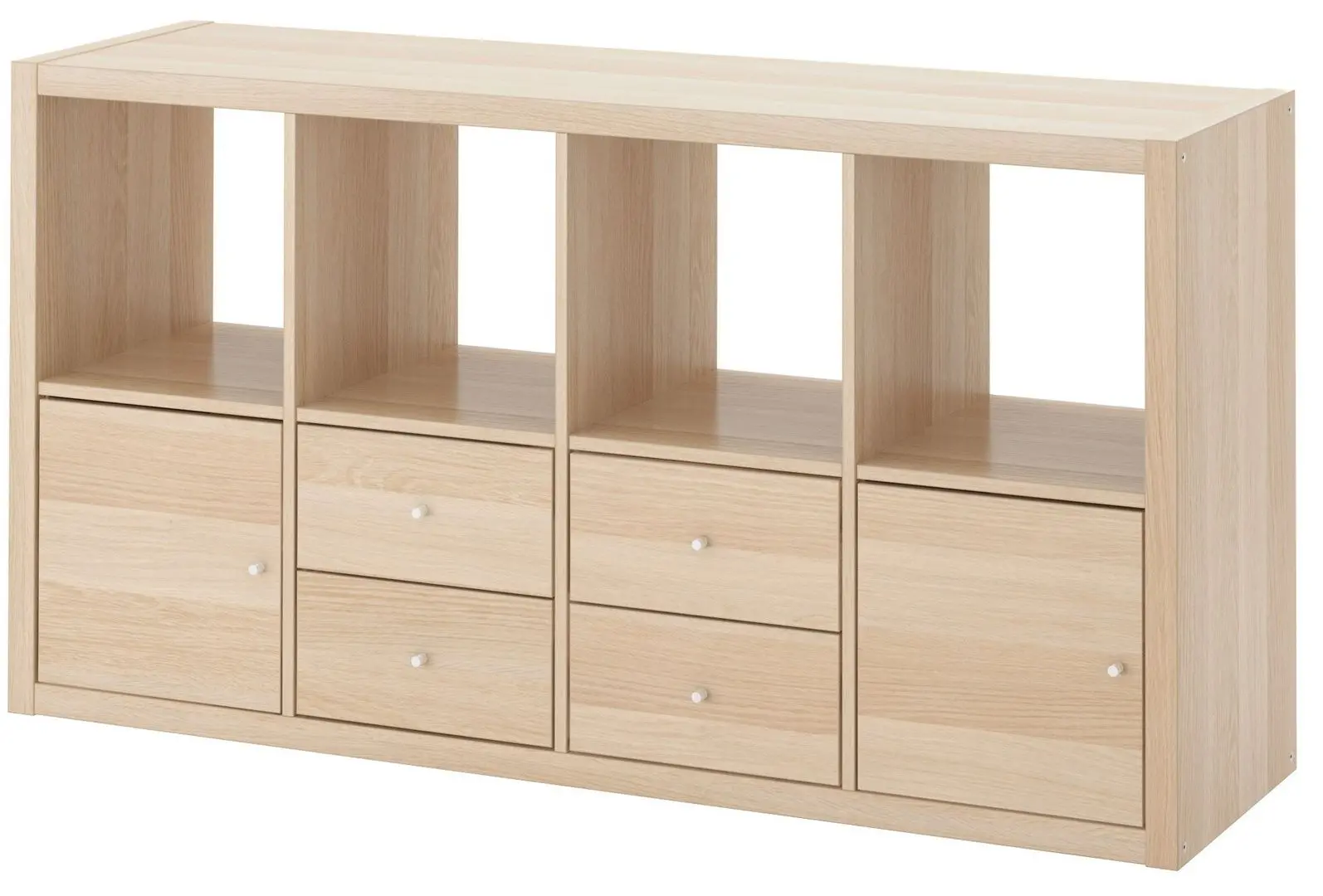 Стеллаж Ikea Kallax с 4 вставками 147x77 (Состаренный дуб) - 2