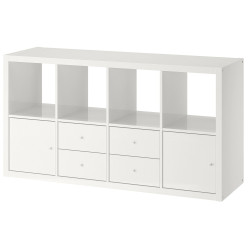 Etajera Ikea Kallax cu 4 organizatoare 77x147 (Lucios alb) Thumb