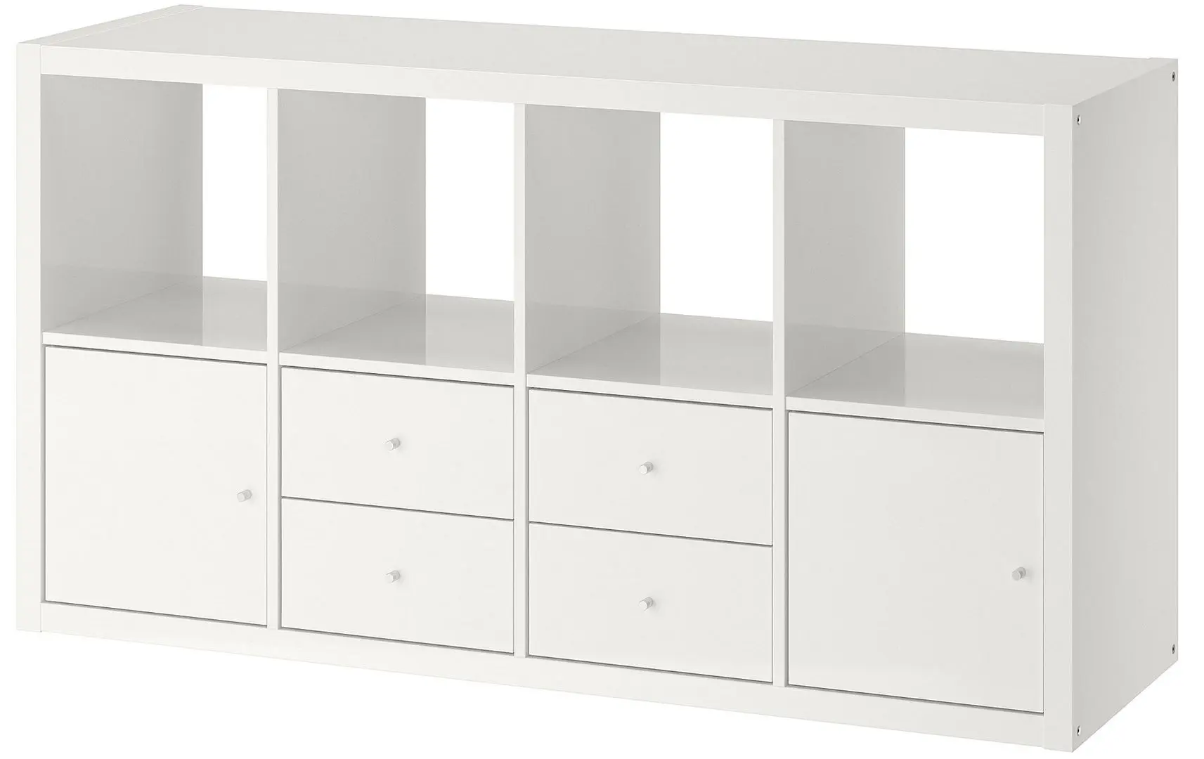 Etajera Ikea Kallax cu 4 organizatoare 77x147 (Lucios alb) - 2