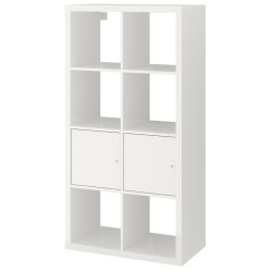 Etajera Ikea Kallax cu usi 77x147 (Lucios alb) Thumb