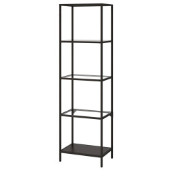 Etajera Ikea Vittsjo sticla 51x175 (Negru-maro) Thumb