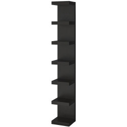 Стеллаж навесной Ikea Lack 30x190 (Черно-Коричневый) Thumb