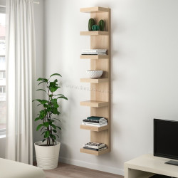 Стеллаж навесной Ikea Lack 30x190 (Состаренный дуб)