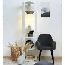 Стеллаж угловой Fabrik Home Henry (Белый Ясень)