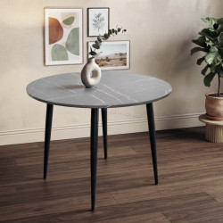 Стол Evelin DT-402-6B (Black Marble/Black)
