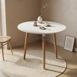 Стол Evelin DT-404-1WO (White/Natural)
