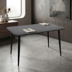 Стол Evelin DT-405-6B (Black Marble/Black)